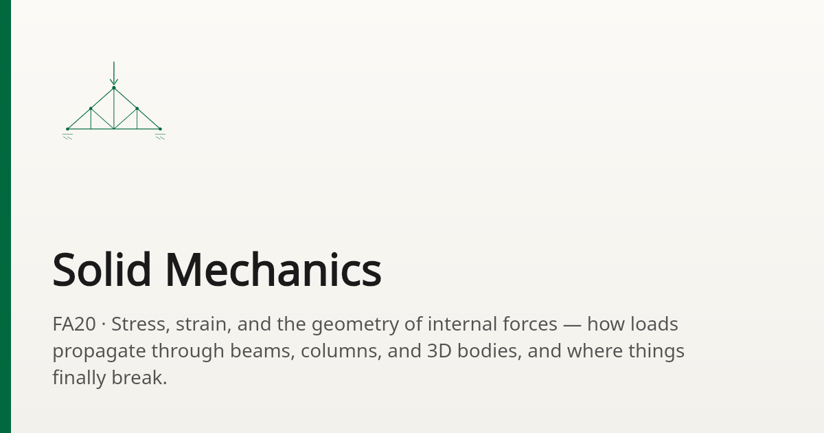 Solid Mechanics — Engineering Portfolio